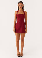Bianca Halter Dress - Red