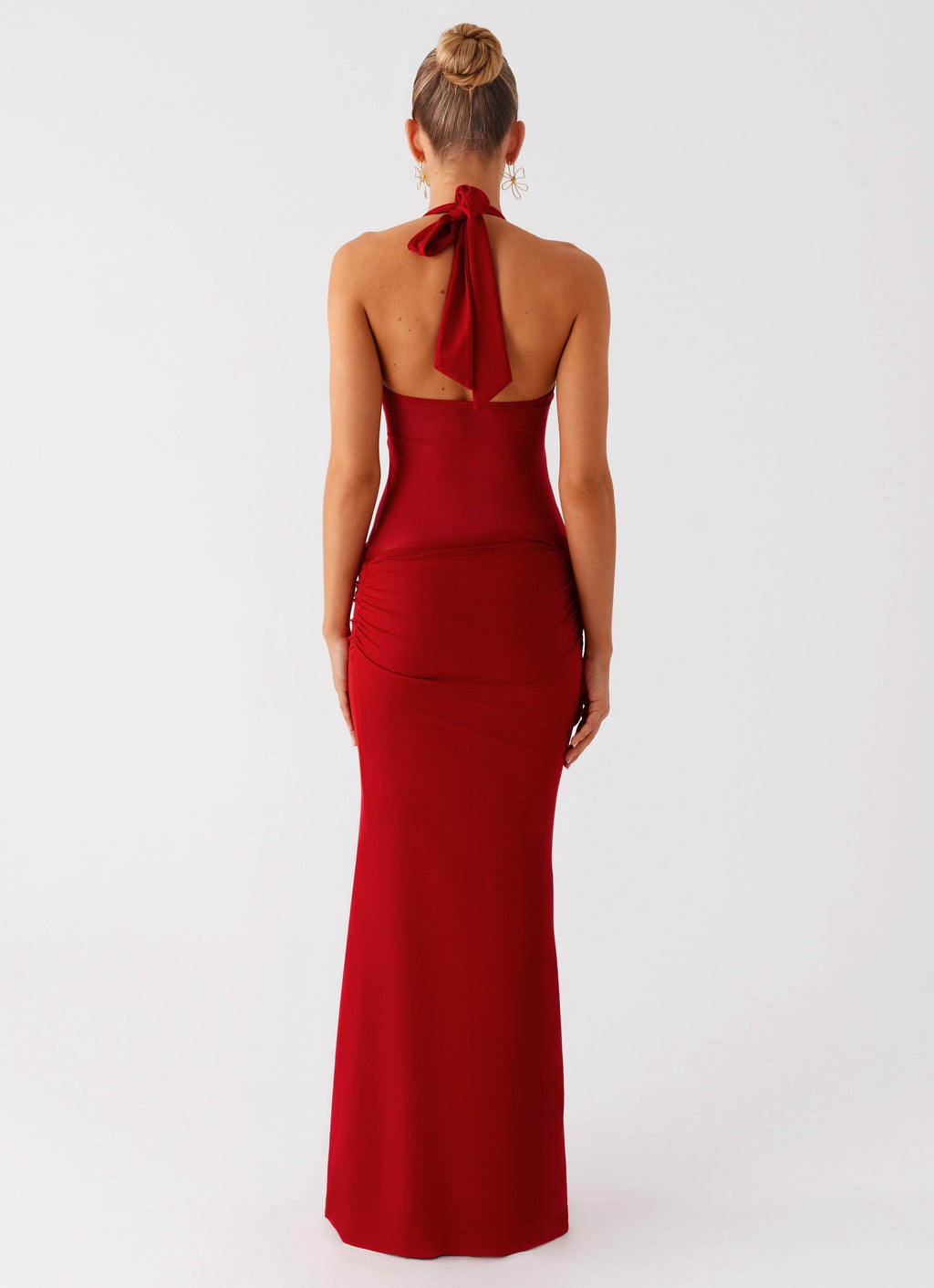 Billen Halter Maxi Dress - Red