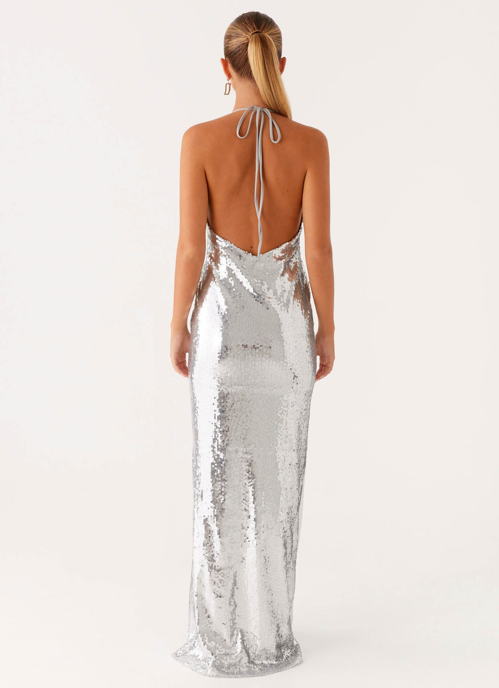 Billions Sequin Maxi Dress - Mirror Silver