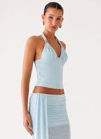 Blaze Halter Top - Blue