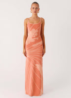 Bliss View Knit Maxi Dress - Peach
