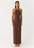 Bloomers Maxi Dress - Brown