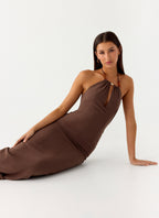 Bloomers Maxi Dress - Brown