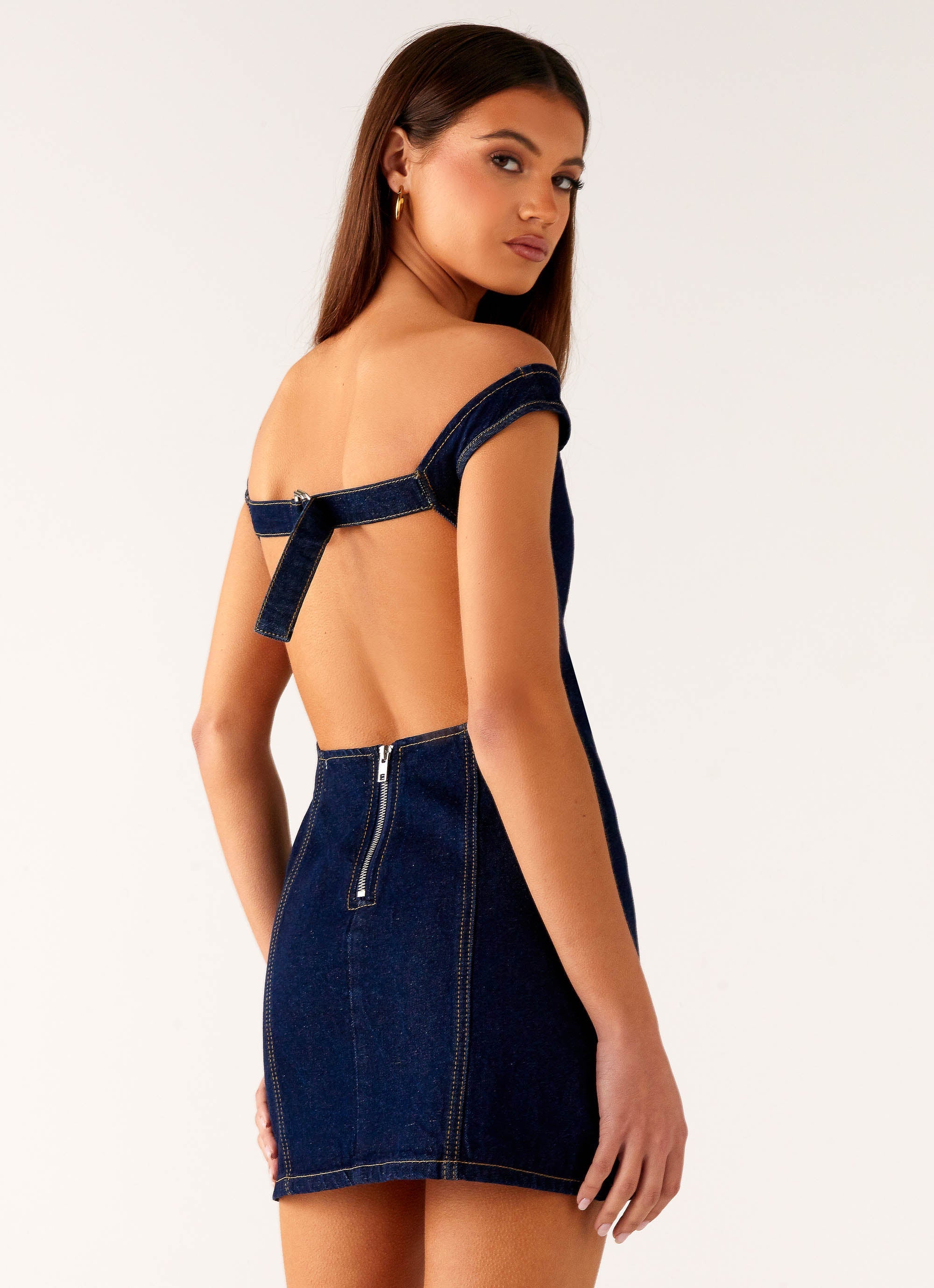 Bonnie Denim Mini Dress - Indigo