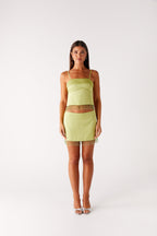Bora Bora Beaded Top - Lime