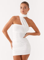 Breaking News Mini Dress - White