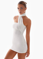 Breaking News Mini Dress - White