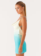 Brinny Mini Dress - Green Ombre