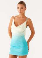 Brinny Mini Dress - Green Ombre