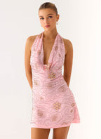 Busy Woman Mini Dress - Dusty Pink