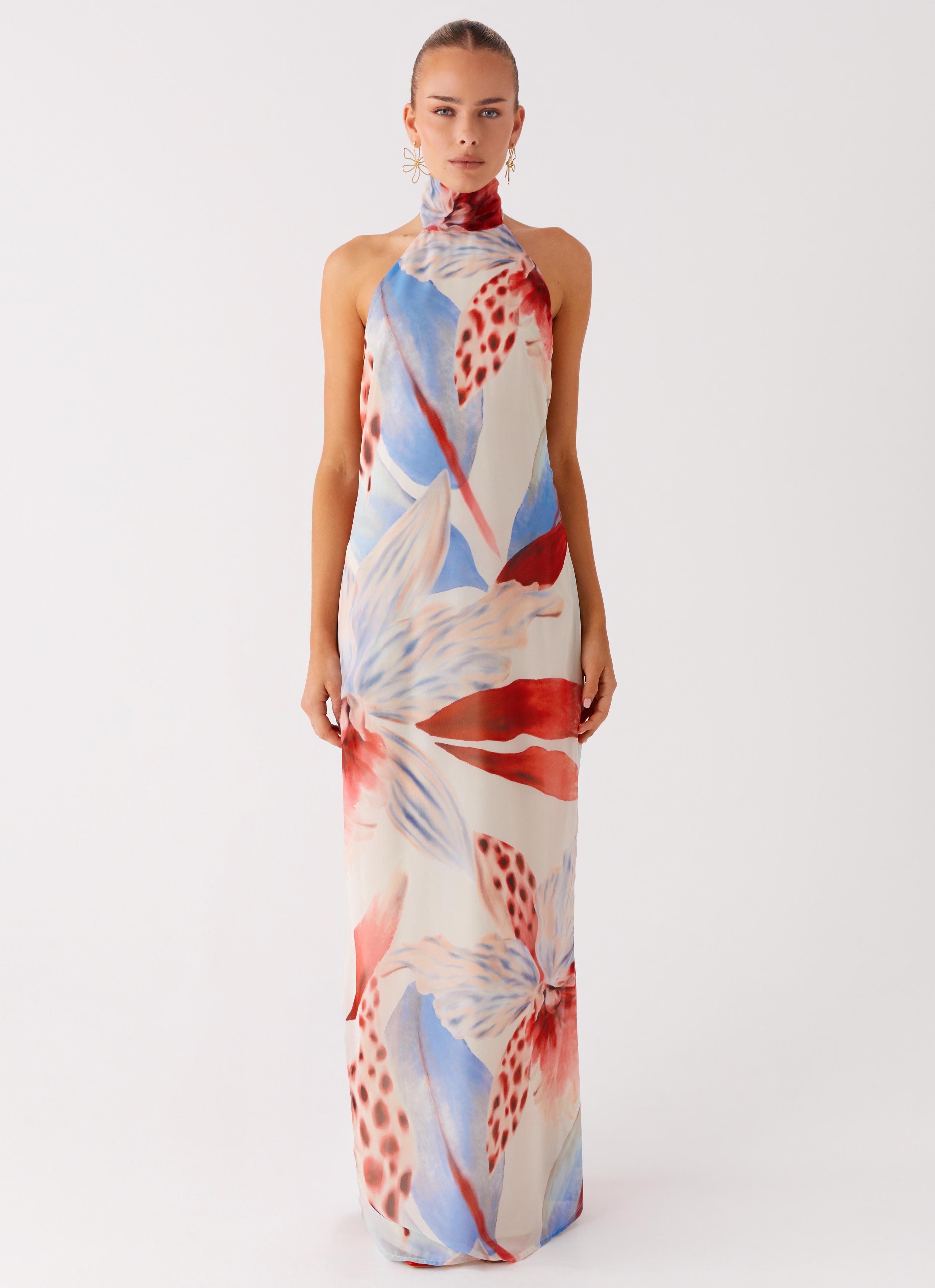 California Maxi Dress - Deep Sea Bloom