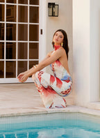California Maxi Dress - Deep Sea Bloom