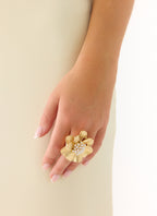 Camellia Pearl Ring - Gold
