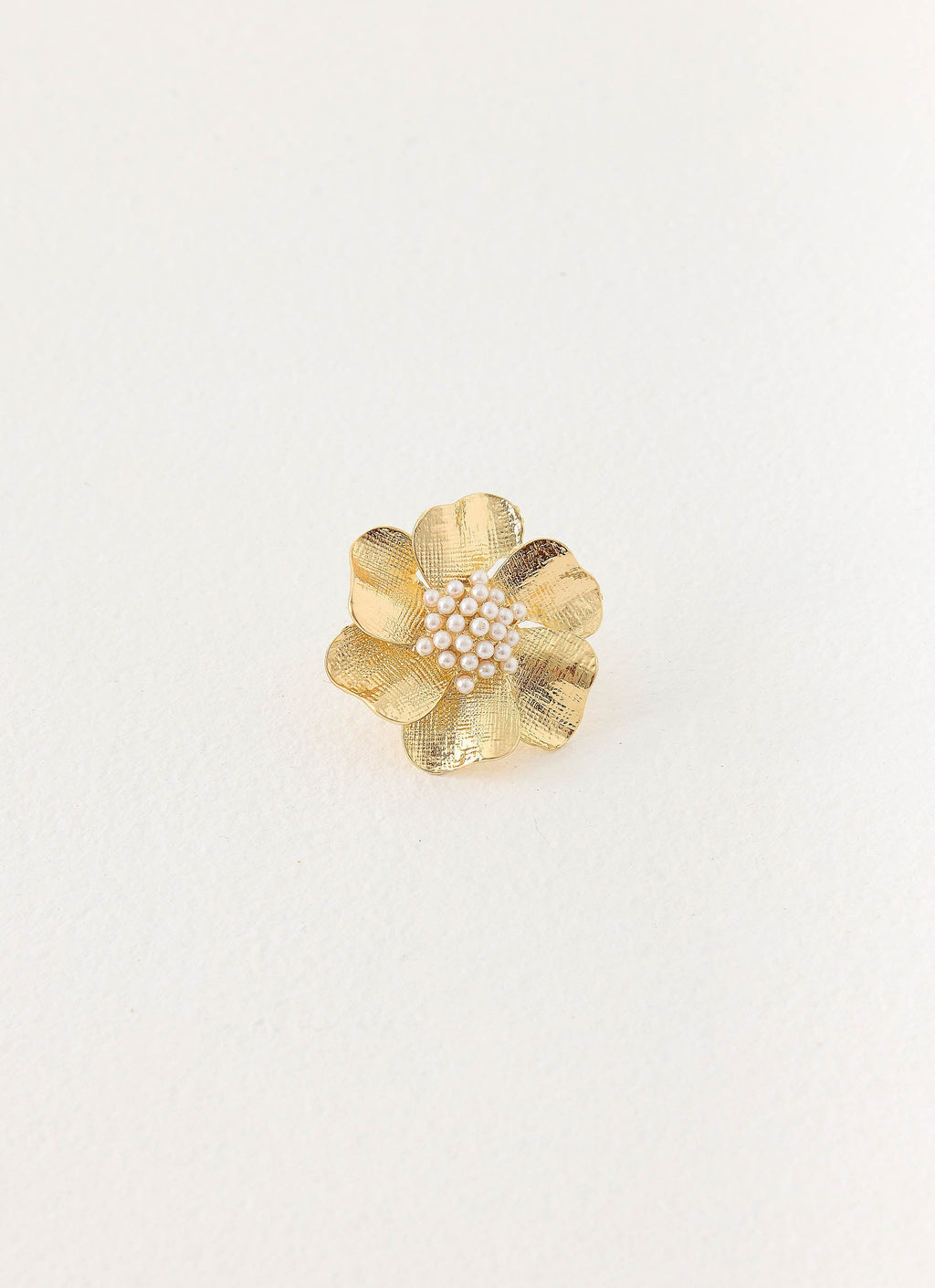 Camellia Pearl Ring - Gold