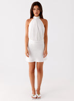 Camera Shy Mini Dress - Ivory