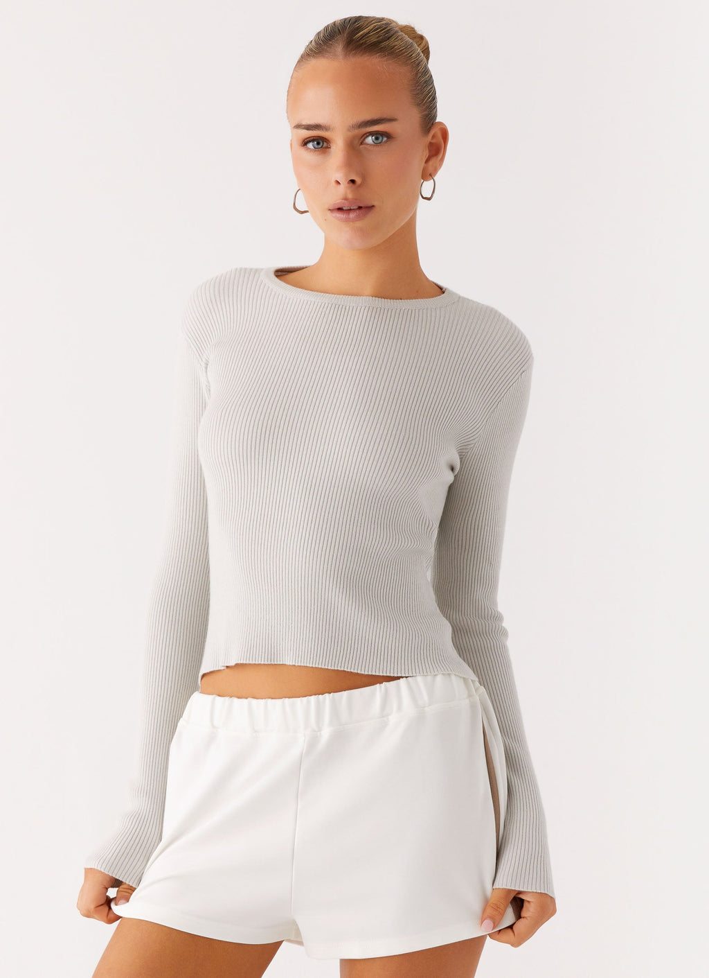 Carissa Open Back Top - Grey