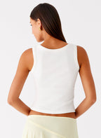 Carmela Tank Top - White