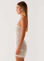 Carpe Diem Crochet Mini Dress - Ivory