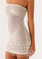 Carpe Diem Crochet Mini Dress - Ivory