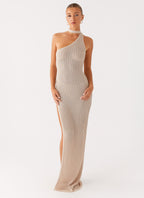 Carryn Knit Maxi Dress - Beige