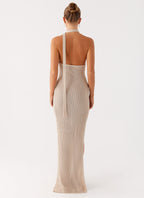 Carryn Knit Maxi Dress - Beige