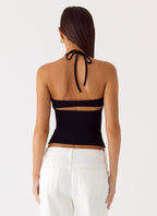 Chauncey Halter Top - Black