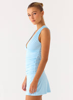Cherry Sky Mini Dress - Blue