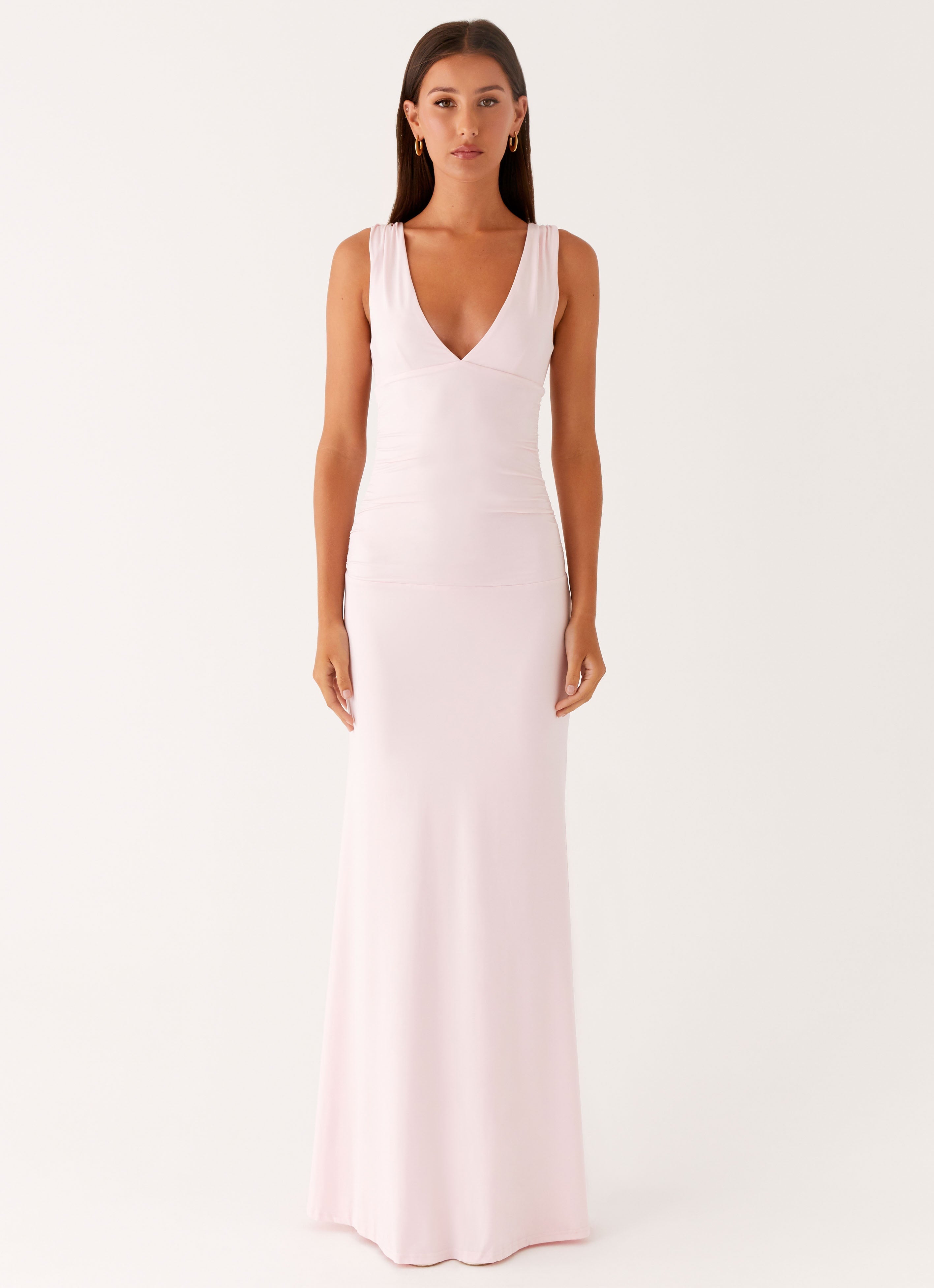 Cherry Sky Maxi Dress - Baby Pink