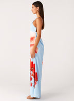 Chloe Maxi Dress - Turquoise Bloom
