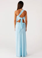 Cindelle One Shoulder Maxi Dress - Turquoise