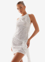 Cinta Sequin Mini Dress - Silver