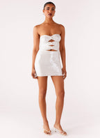 Clyra Sequin Mini Dress - Ivory