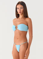 Coastal Breeze Bead Bikini Bottoms - Turquoise