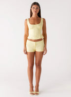 Coastline Bustier Top - Yellow