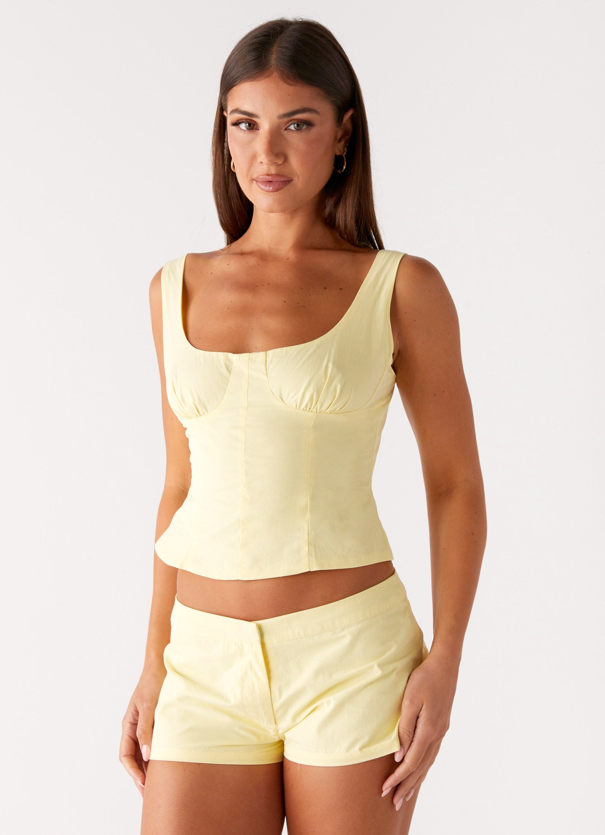 Coastline Bustier Top - Yellow