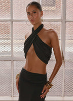 Coletta Wrap Top - Black