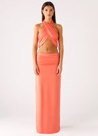 Coletta Wrap Top - Coral