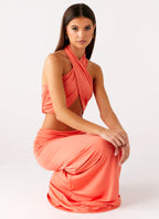 Coletta Wrap Top - Coral
