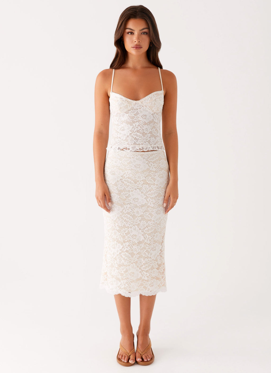 Crystal Clear Lace Top - Ivory