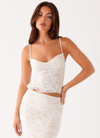 Crystal Clear Lace Top - Ivory