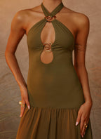 Cypress Kiss Maxi Dress - Khaki