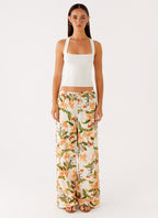 Dalida Linen Pants - Floral Print