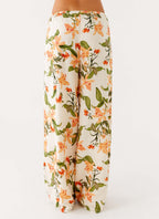 Dalida Linen Pants - Floral Print