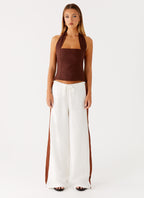 Dalida Linen Pants - Ivory