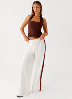 Dalida Linen Pants - Ivory