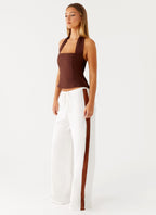 Dalida Linen Pants - Ivory