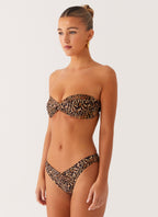 Delta Bandeau Bikini Top - Cheetah