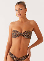 Delta Bandeau Bikini Top - Cheetah