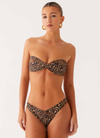 Delta Bandeau Bikini Top - Cheetah