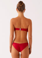 Delta Bandeau Bikini Top - Deep Red